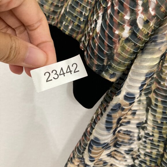 Slinky Brand size 1X Multi Color Animal Print Slinky Knit Stretch Jacket - Picture 10 of 10